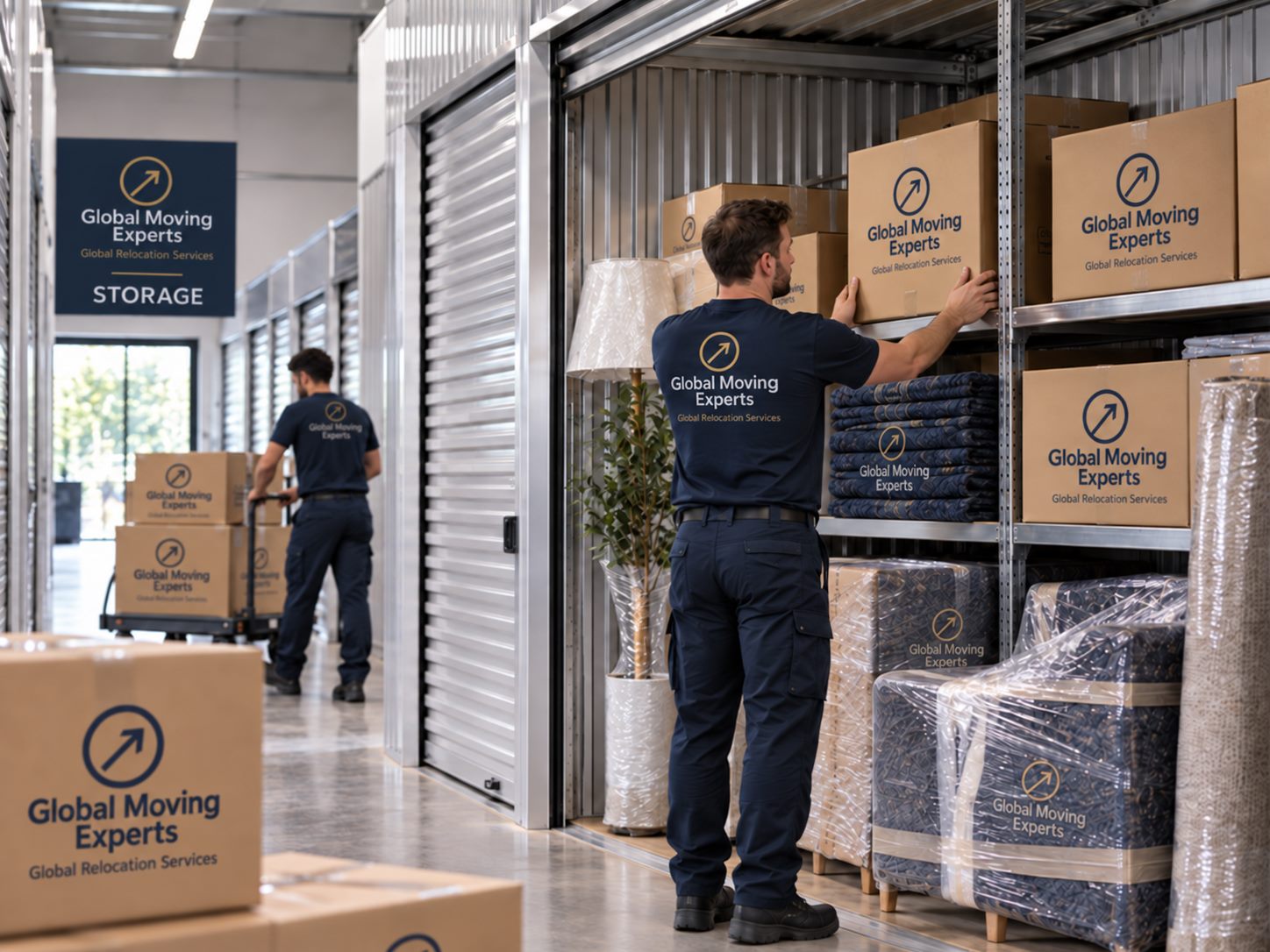 Storage facility for household goods during an international move